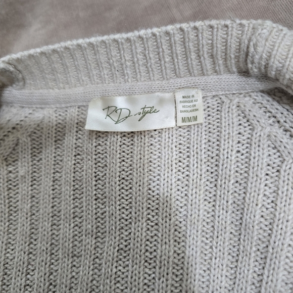 RD Style Beige Open-Front Cardigan - Picture 5 of 6